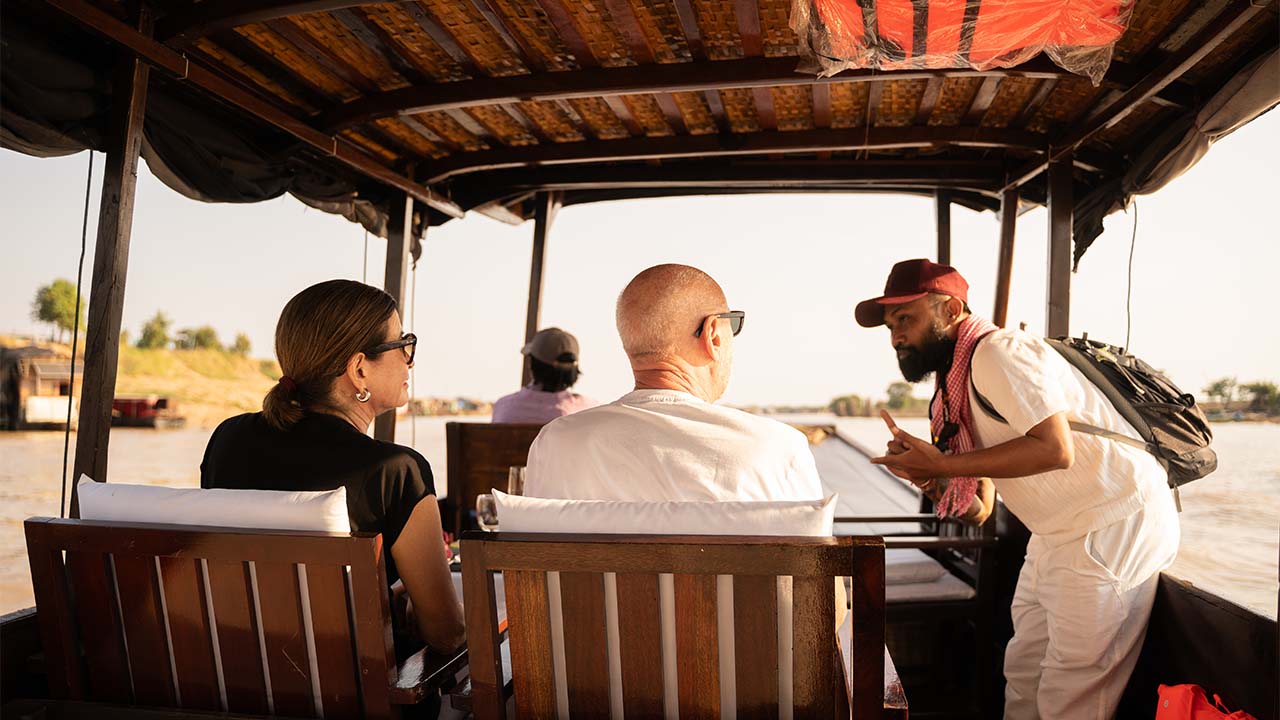 Sunset canapés cruise at Kampong Phluk
